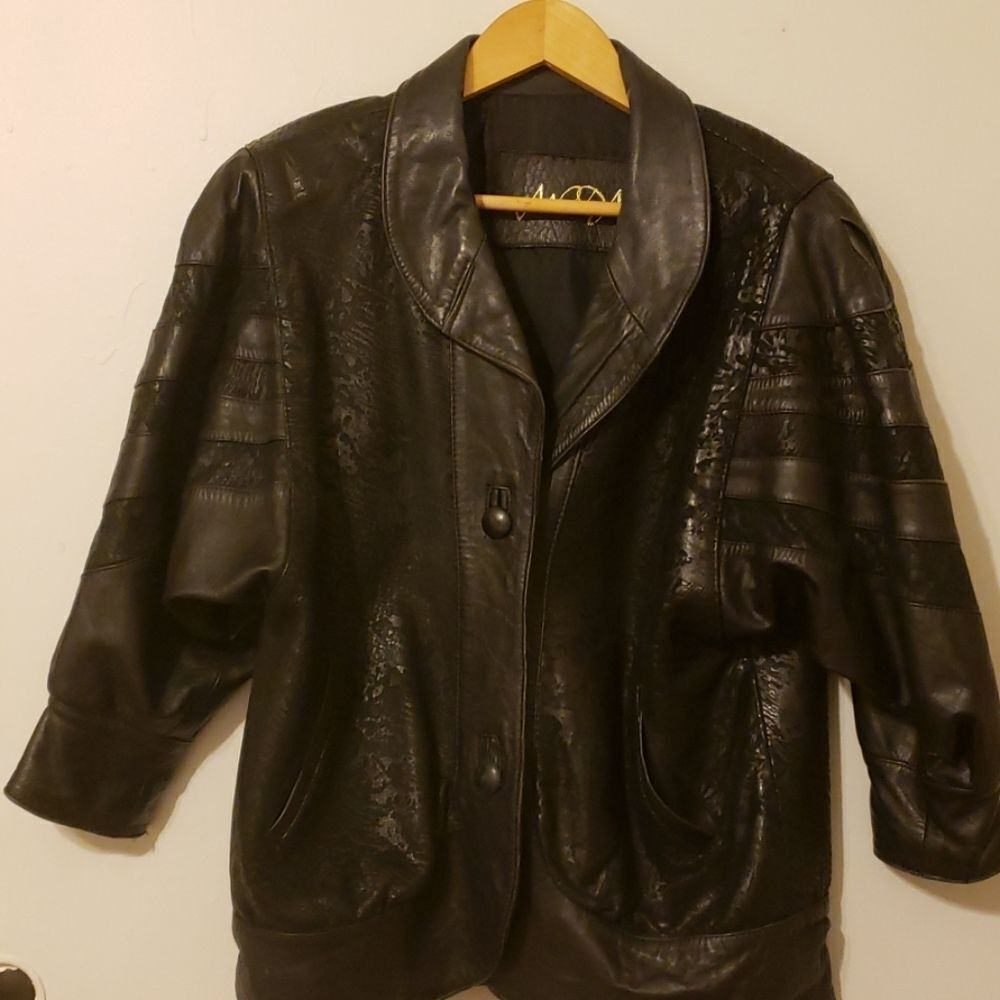 Moda vintage leather jacket‎